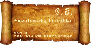 Veszelovszky Brigitta névjegykártya